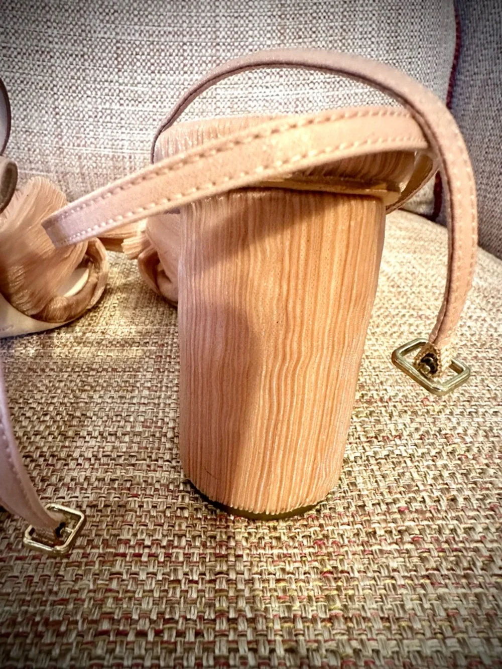 Loeffler Randall Blush Pink Knotted Bow Heels - Picture 6 of 8